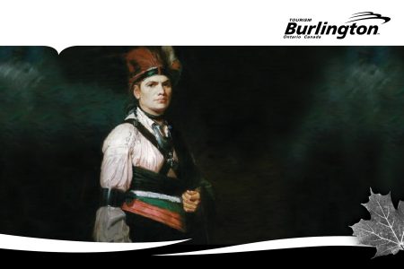 Historically postcard featuring painting of Captain Joseph Brant.